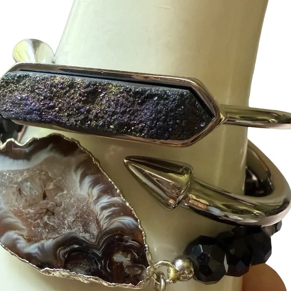 Kinsley Armelle - SPIKE COLLECTION - SILVER BRACELET - Picture 10 of 14